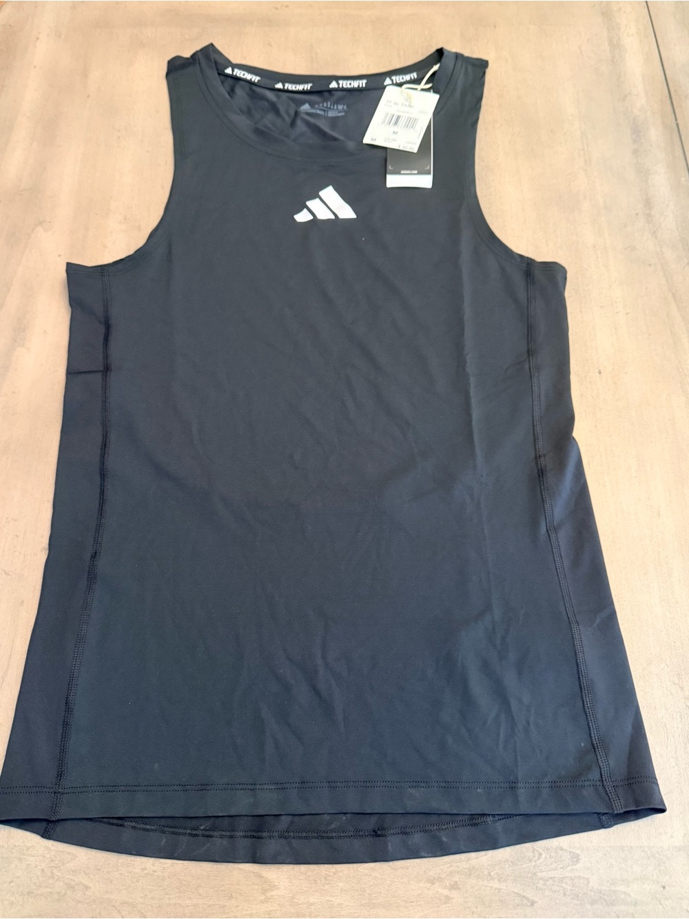 adidas Men’s Black Tank Top with White Logo